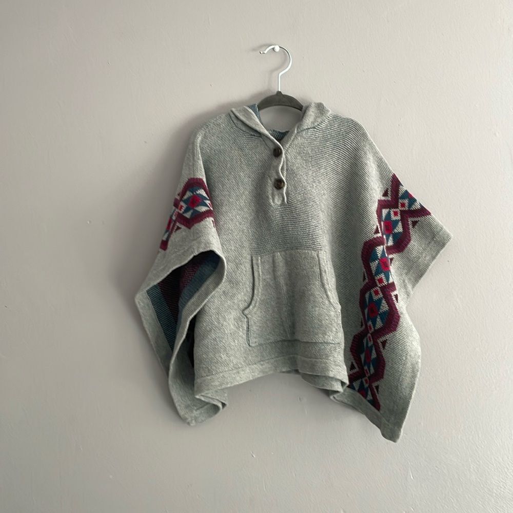 Tea Girl size 4 poncho cape with hoodie